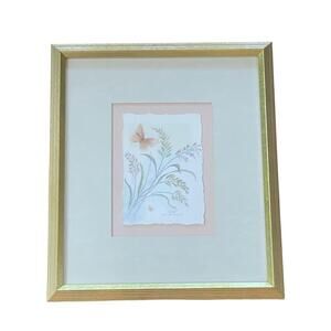 Late 20th Century Framed Floral Botanical Watercolor Print Mary Vincent Betrand